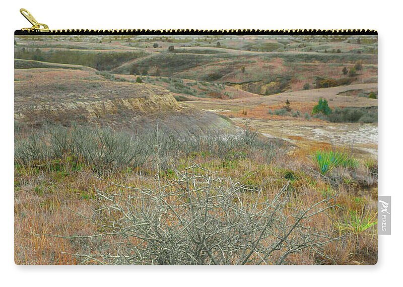 North Dakota Zip Pouch featuring the photograph Slope County Reverie by Cris Fulton
