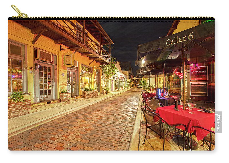 St Augustine Carry-all Pouch featuring the photograph Slow Night by Robert Och