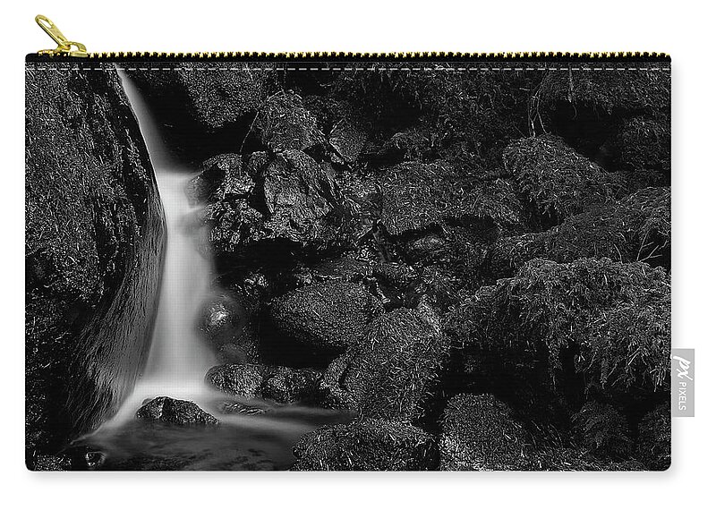 Waterfall Zip Pouch featuring the photograph Small Fall by Bob Cournoyer