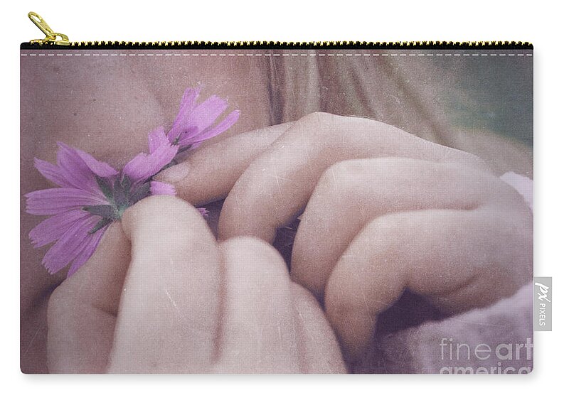 Flower Zip Pouch featuring the photograph Smell Life - v05t by Variance Collections