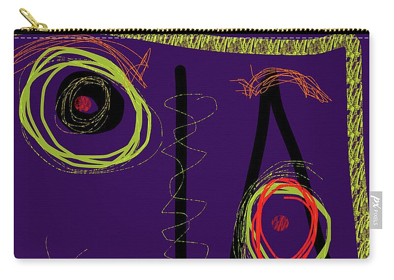 Pancreatic Cancer Carry-all Pouch featuring the digital art Smiro in Memoriam to Roland Hassanein by Susan Fielder