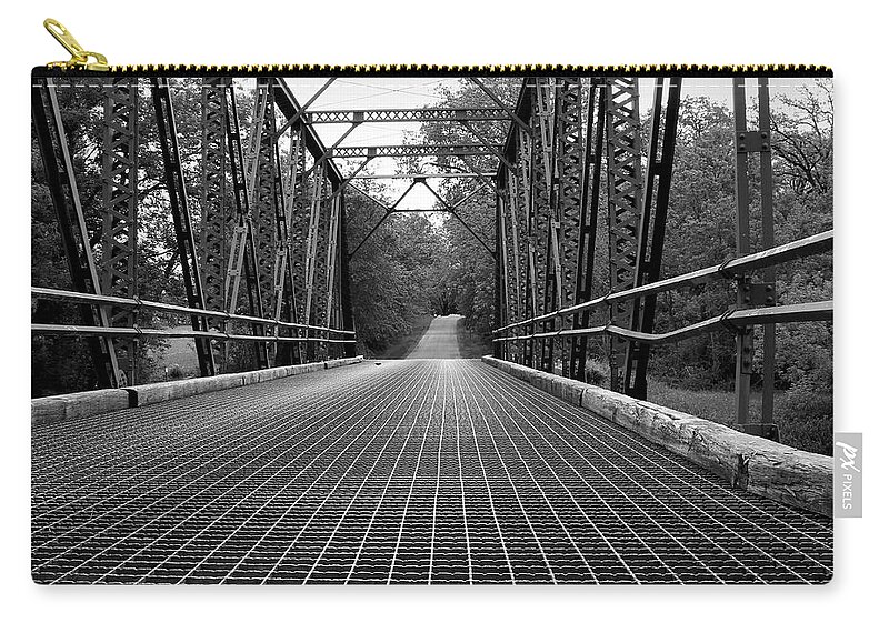 Smith Road Bridge Zip Pouch featuring the photograph Smith Road Bridge by Viviana Nadowski