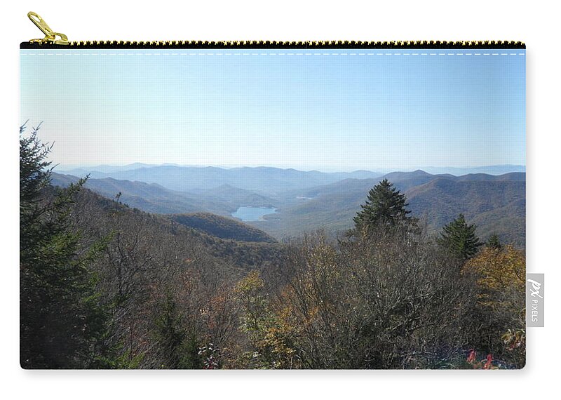 Smoky Mountains Zip Pouch featuring the photograph Smokies 16 by Val Oconnor