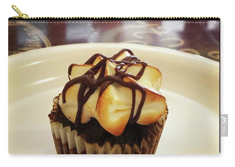 Deluxefood Zip Pouch featuring the photograph smore Miniature Cupcake N Coffee by Mr Photojimsf