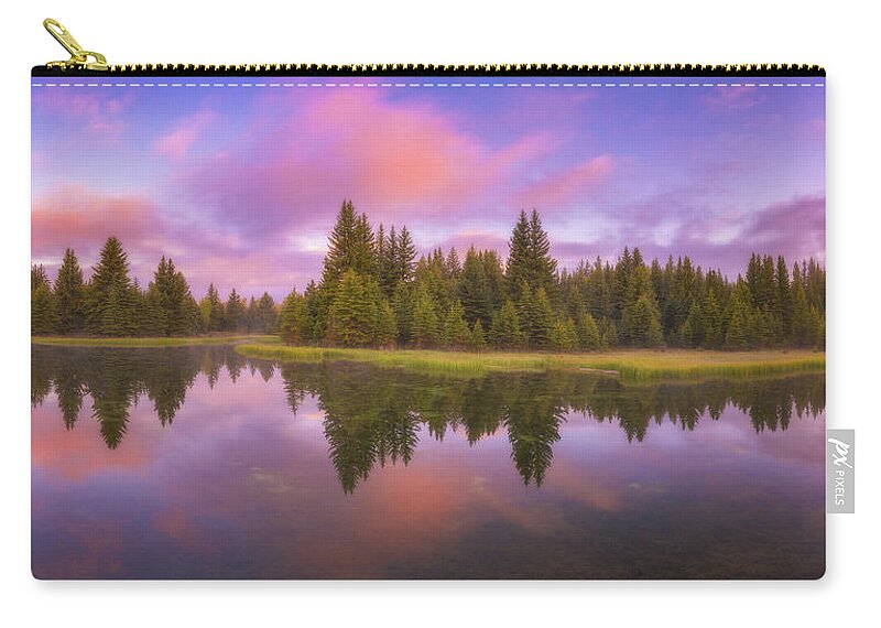 Reflections Zip Pouch featuring the photograph Snake River Sunrise by Darren White