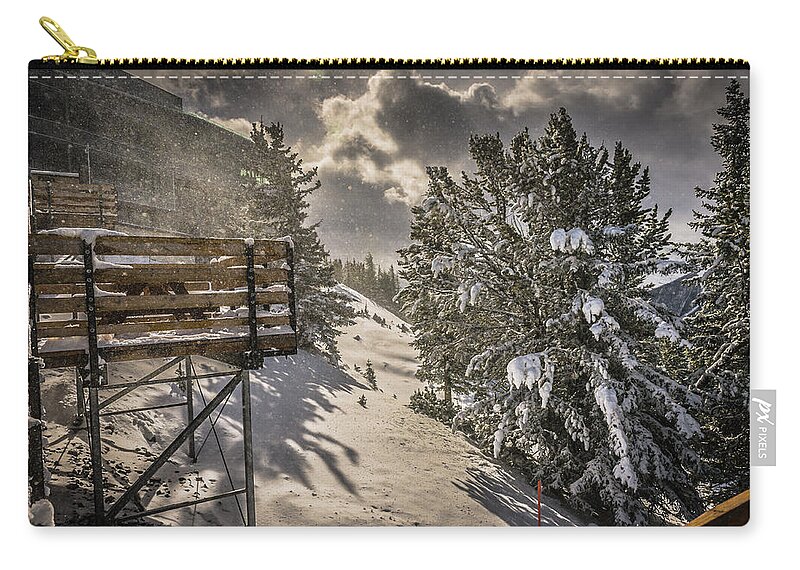  Zip Pouch featuring the photograph Snow by Bill Howard
