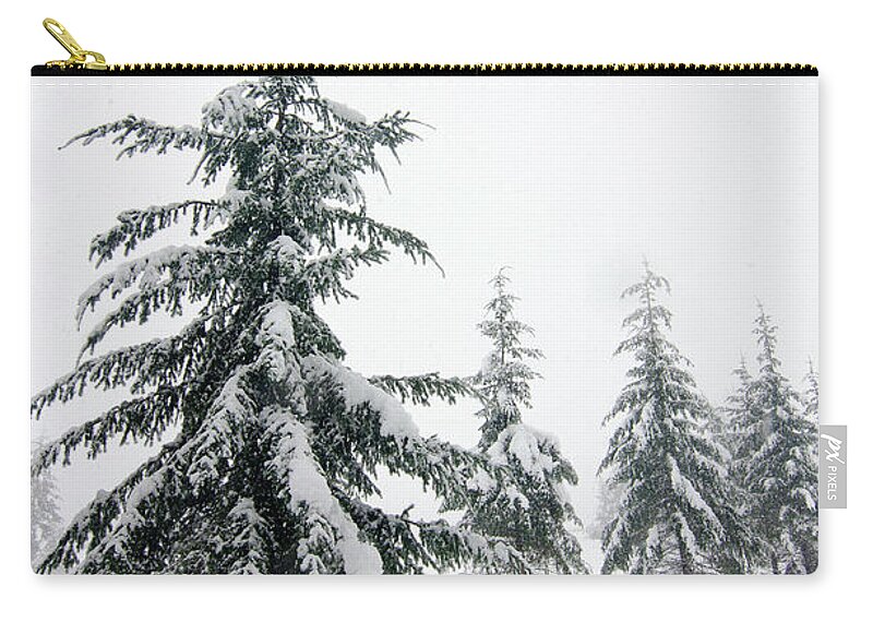 Snow Carry-all Pouch featuring the photograph Snow Covered 1 of 3 by Kathy Paynter