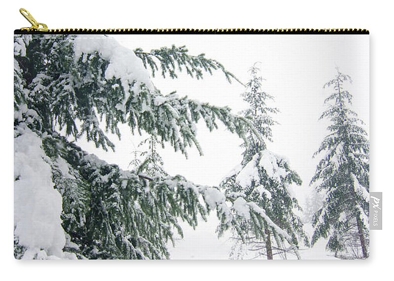 Snow Carry-all Pouch featuring the photograph Snow Covered 2 Of 3 by Kathy Paynter