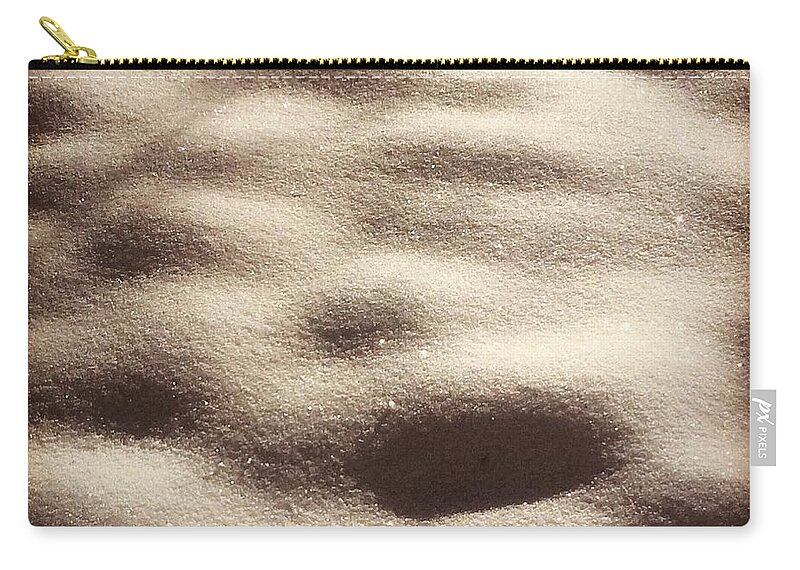 White Zip Pouch featuring the photograph Snow by Eric Suchman