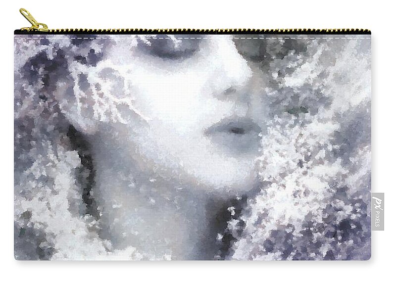 Woman Zip Pouch featuring the digital art Snow fairy by Gun Legler