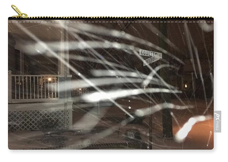 Milton Zip Pouch featuring the photograph Snow on Coulter by Leslie Byrne
