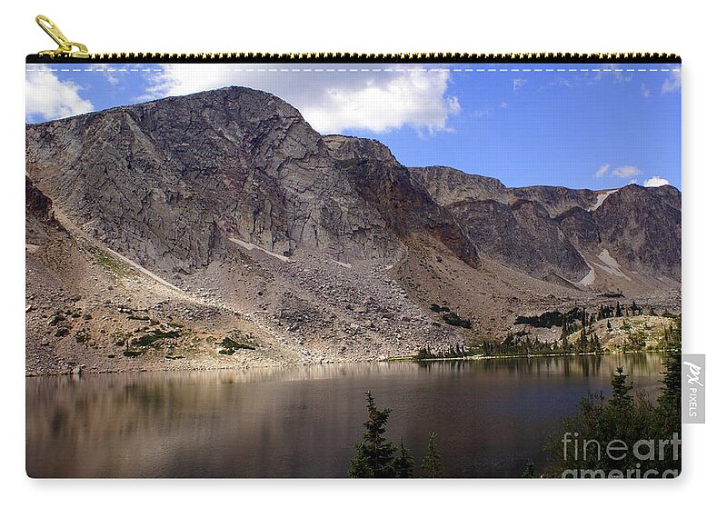 Lake Zip Pouch featuring the photograph Snowy Mountian Loop 8 by Marty Koch