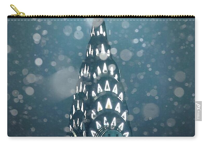New York City Zip Pouch featuring the photograph Snowy Spires by Az Jackson
