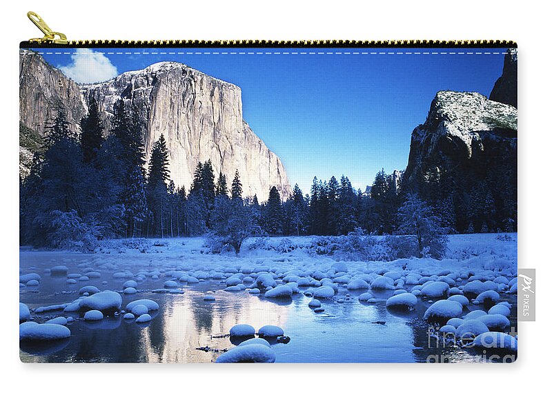 Beautiful Zip Pouch featuring the photograph Snowy Yosemite Valley by Michael Howell - Printscapes