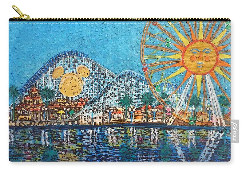 California Adventure Zip Pouch featuring the painting So Cal Adventure by Amelie Simmons