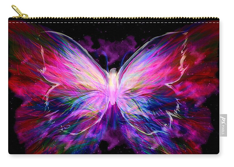 Prophetic Art Zip Pouch featuring the painting Soaring Love by Pam Herrick
