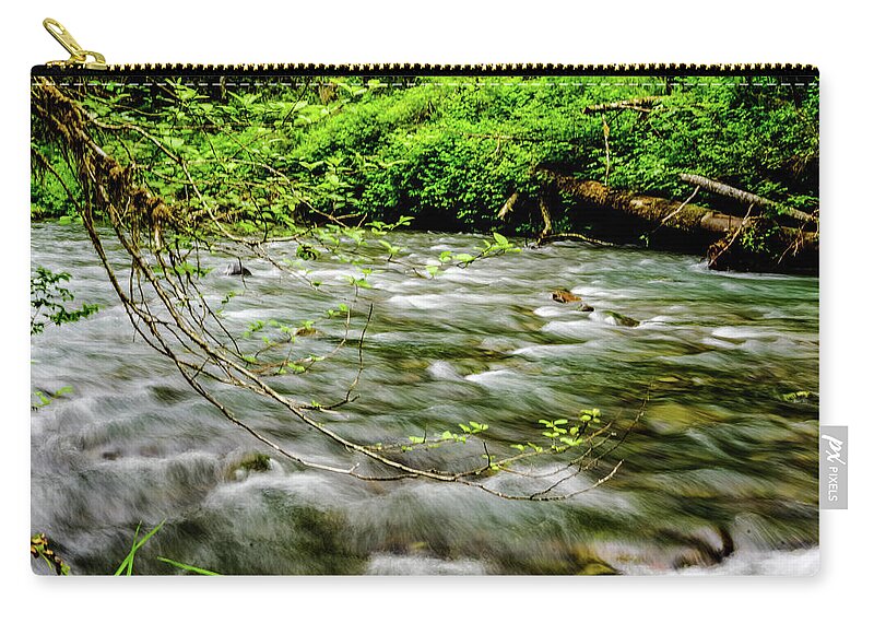 Water Zip Pouch featuring the photograph Soft Flow of Comfort by Tim Dussault