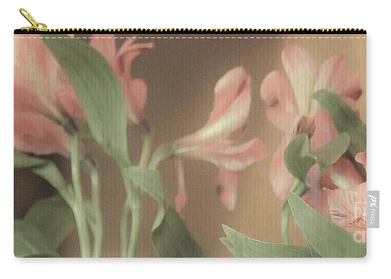 Soft Lilies Zip Pouch featuring the digital art Soft Lilies by Elizabeth McTaggart