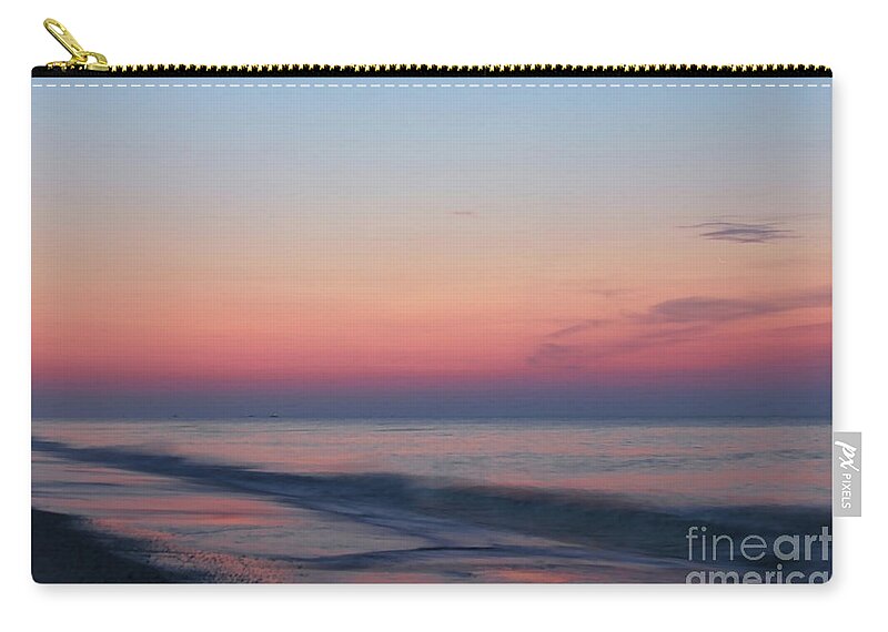 Sunrise Zip Pouch featuring the photograph Soft Pink Sunrise by Jeff Breiman