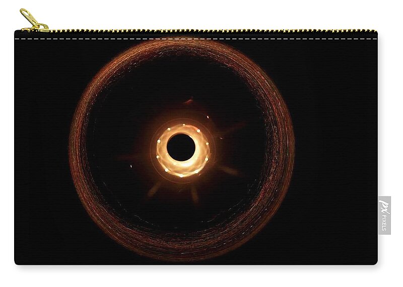 Sun Zip Pouch featuring the painting Solar Eclipse 2 by Celestial Images