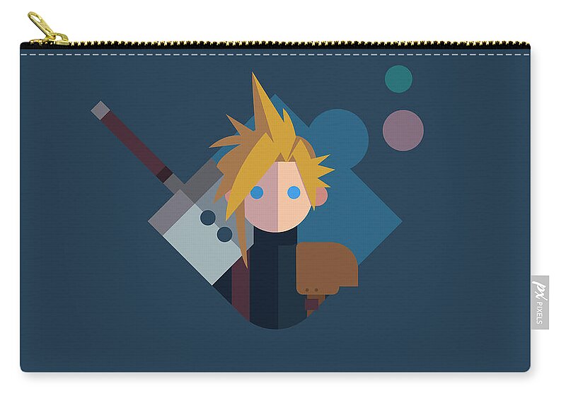 Ffvii Zip Pouch featuring the digital art Soldier by Michael Myers
