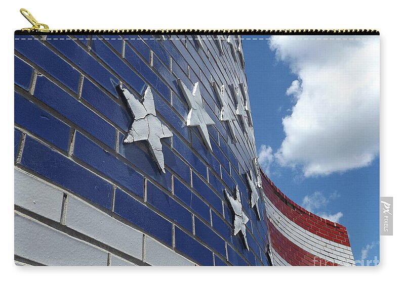 Flag Zip Pouch featuring the photograph Solid Old Glory by Erick Schmidt