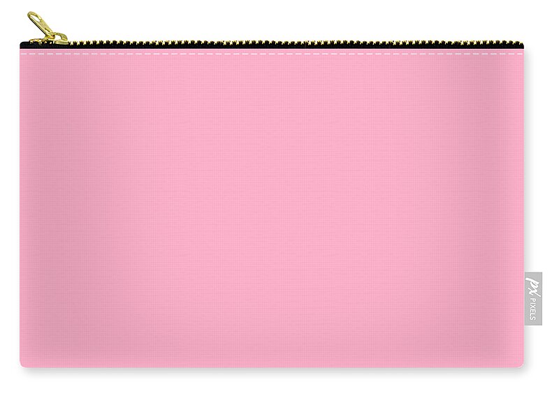 Solid Carry-all Pouch featuring the digital art Solid Plain Pink by Delynn Addams