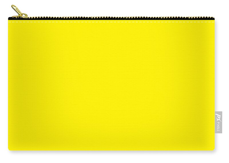 Solid Carry-all Pouch featuring the digital art Solid Plain Yellow by Delynn Addams