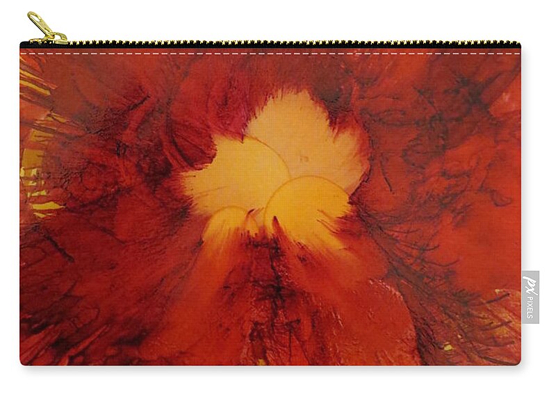 Abstract Zip Pouch featuring the painting Solo by Soraya Silvestri