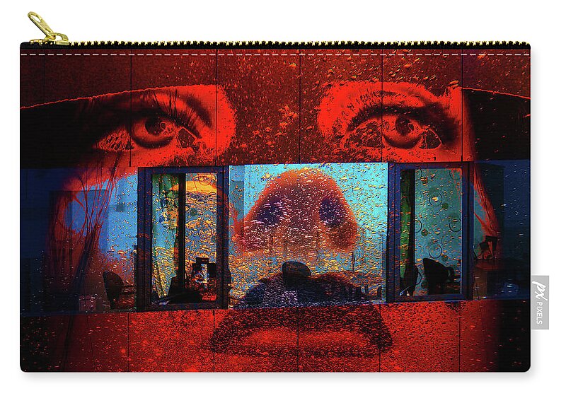 Underwater Carry-all Pouch featuring the photograph Sometimes the world is underwater by Gabi Hampe