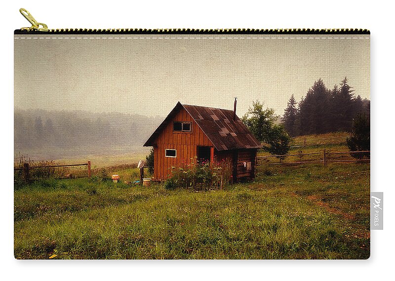 Russia Zip Pouch featuring the photograph Somewhere in the Countryside. Russia by Jenny Rainbow