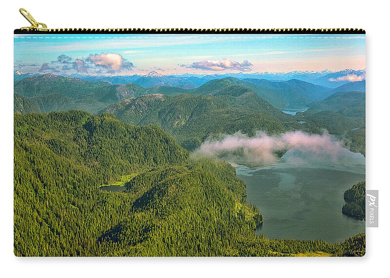 Alaska Zip Pouch featuring the photograph Over Alaska - June by Madeline Ellis
