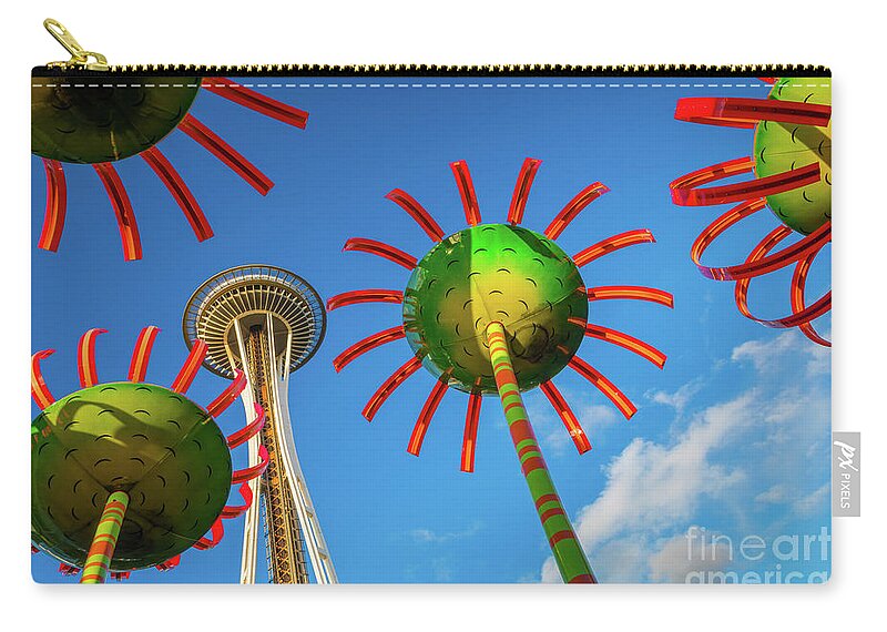America Zip Pouch featuring the photograph Sonic Bloom by Inge Johnsson