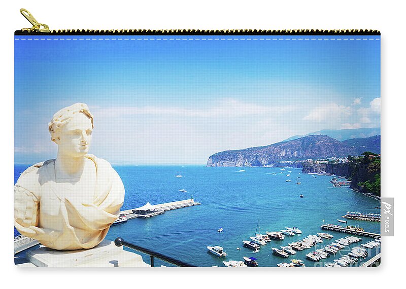 Sorrento Zip Pouch featuring the photograph Sorrento Coast by Anastasy Yarmolovich