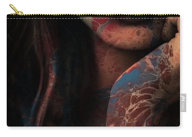 Tattoo Zip Pouch featuring the mixed media Sorry Seems To Be The Hardest Word by Paul Lovering