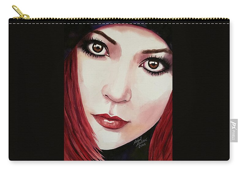 Stunning Zip Pouch featuring the painting Soul Sister by Michal Madison
