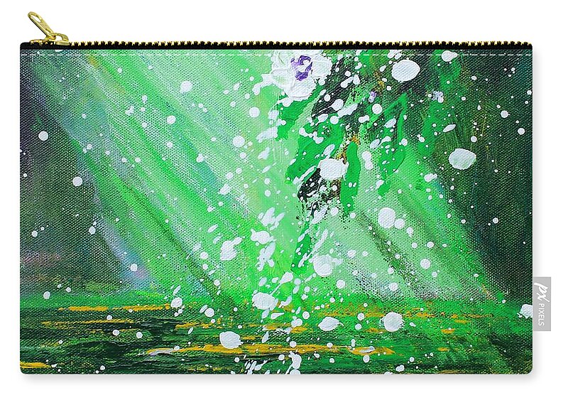 Sound Of Serenity Zip Pouch featuring the painting Sound of Serenity by Kume Bryant