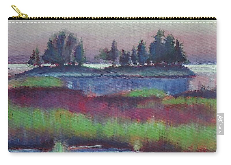 South Baymouth Zip Pouch featuring the painting South Baymouth, Ontario - 015 of Celebrate Canada 150 by Sheila Diemert