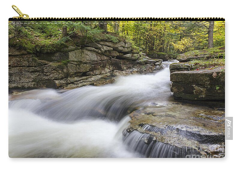 South Branch Gale River Zip Pouch featuring the photograph South Branch of the Gale River - White Mountains New Hampshire by Erin Paul Donovan