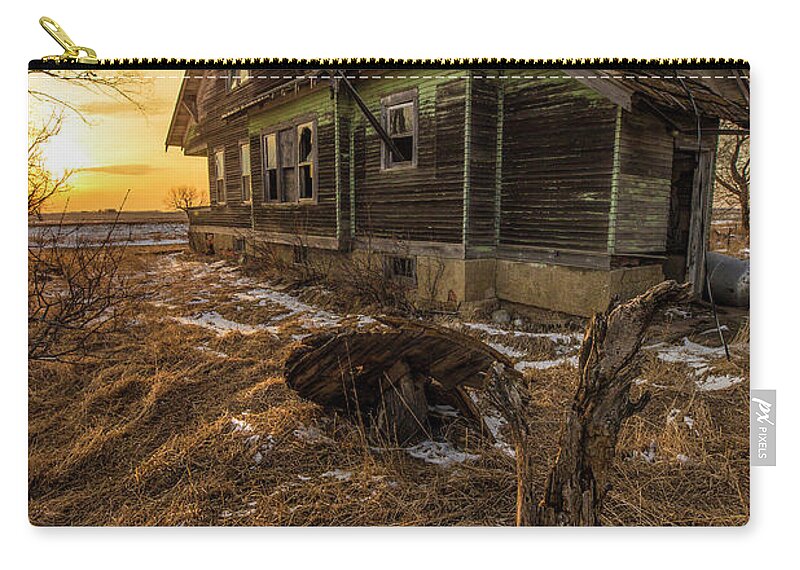 Epiphany Zip Pouch featuring the photograph South of Epiphany by Aaron J Groen