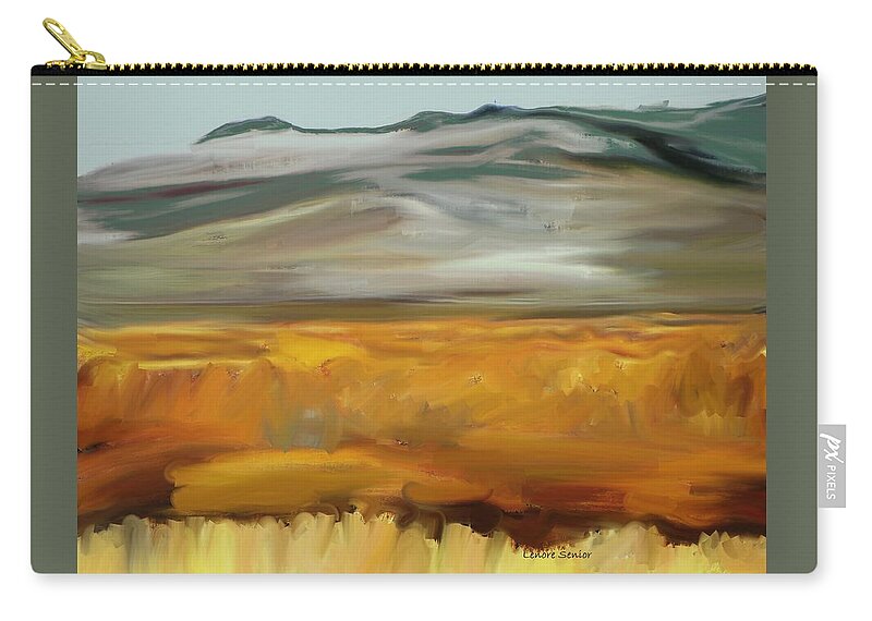 Abstract Zip Pouch featuring the painting South of Walden by Lenore Senior