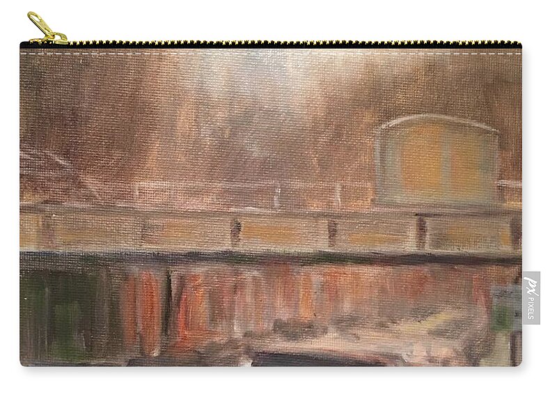 Chicago Zip Pouch featuring the painting South on North by Will Germino