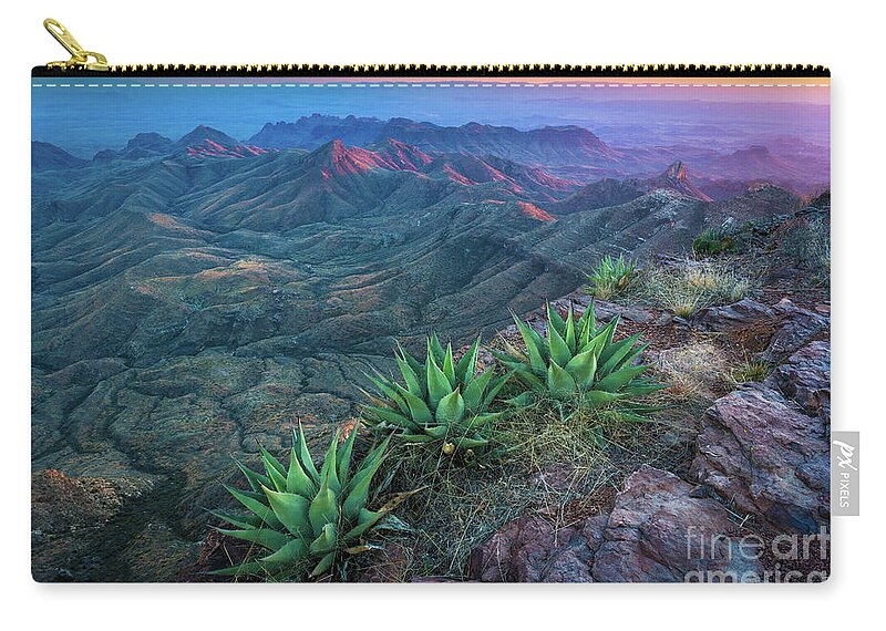 America Zip Pouch featuring the photograph South Rim Sunset by Inge Johnsson