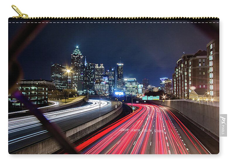 Atlanta Zip Pouch featuring the photograph Southbound by Kenny Thomas
