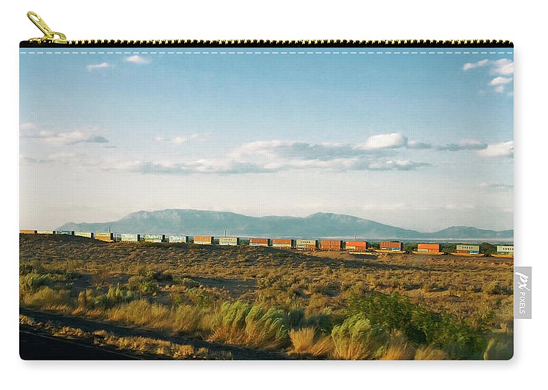 Freight Train Zip Pouch featuring the photograph Southbound Odyssey by Micah Offman
