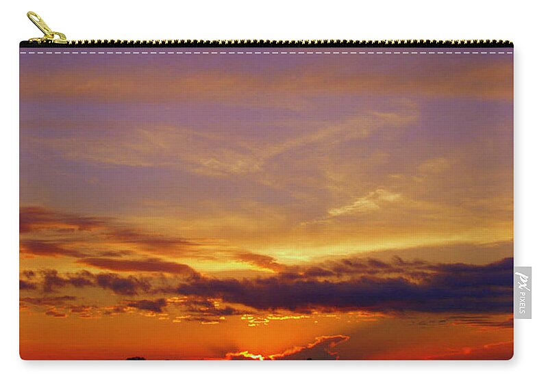 Sunset Zip Pouch featuring the photograph Southern Sunset by Toni Hopper