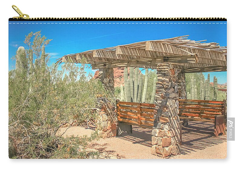 Picnic Zip Pouch featuring the photograph Southwest Picnic by Darrell Foster