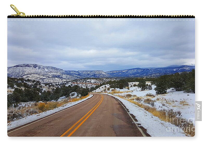 Southwest Landscape Carry-all Pouch featuring the photograph Southwestern winter by Robert WK Clark