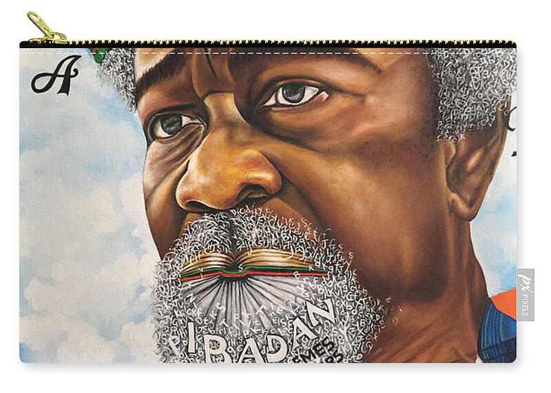 Author Zip Pouch featuring the painting SOYINKA An African Literary Icon by O Yemi Tubi