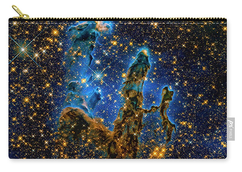 Pillars Of Creation Zip Pouch featuring the photograph Space image Pillars of Creation infrared light by Matthias Hauser